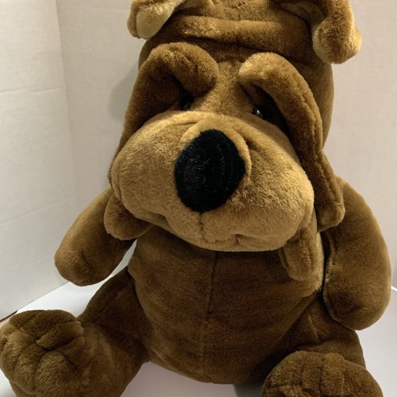 Cuddle Wit Toys Cuddle Wit Brown Dog 8 Large Vintage Stuffed Animal Plush Toy Big Soft